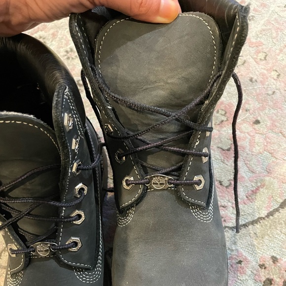 Blue Gray Timberland Boots - Picture 4 of 16